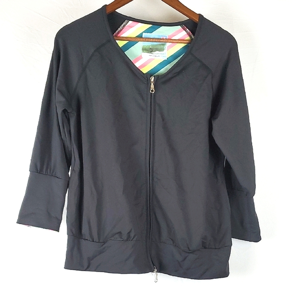 Carve Designs Black Zip Front Rashguard